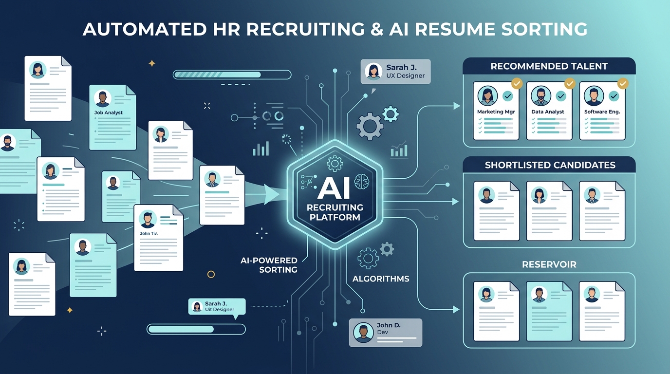 HR Automatisierung: KI-Recruiting mit Suisse Talents Illustration